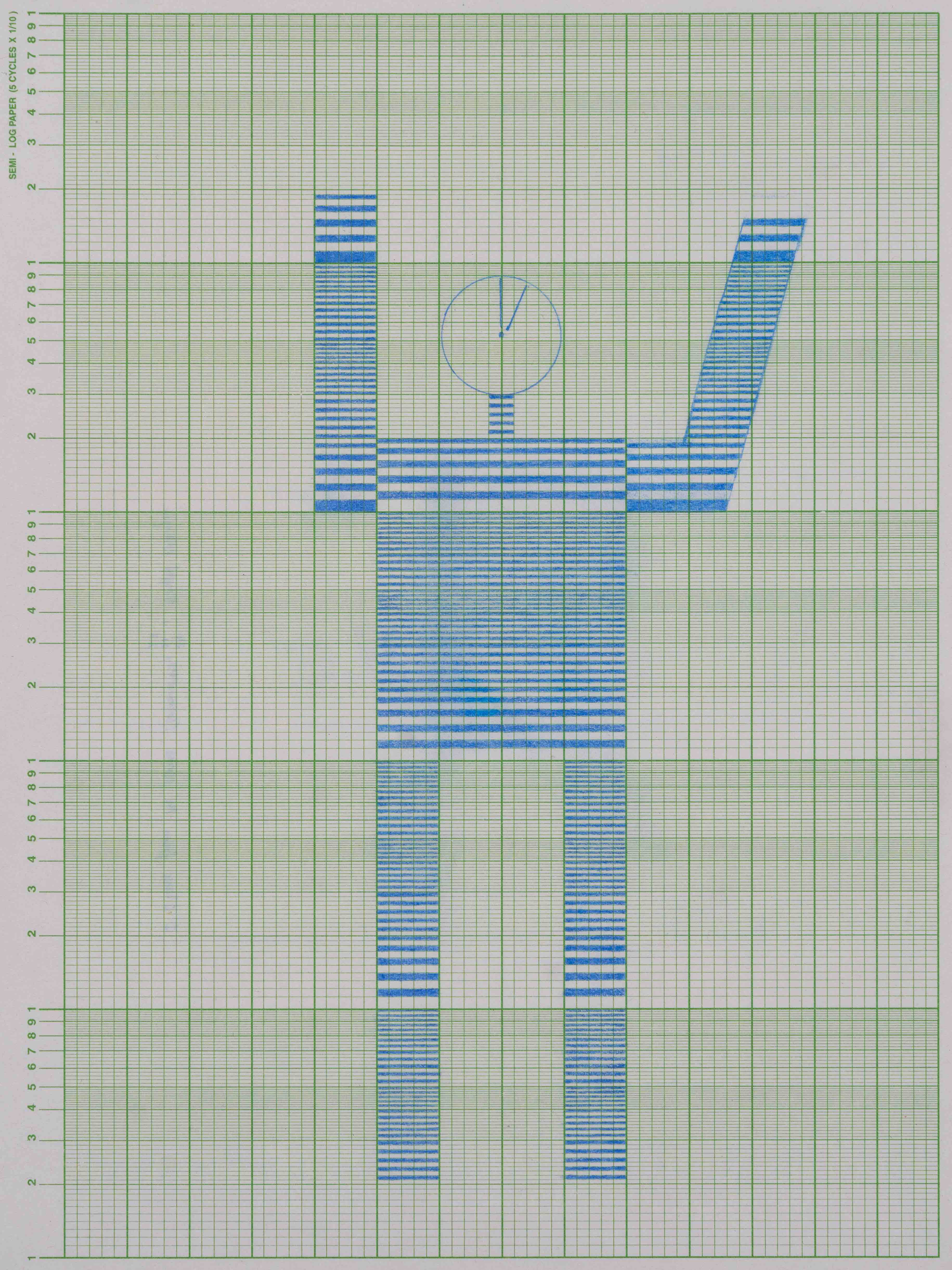 Koyal Raheja, pencil drawing on graph paper, contemporary